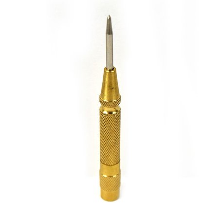 BIG HORN Automatic Center Punch with 5 Inch Long Brass Handle 19864
